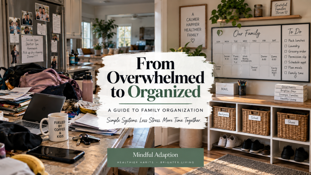 From Overwhelmed to Organized family organization system for busy working parents.